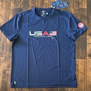 Men’s Team USA Stretch Jersey T-Shirt Polo by Ralph Lauren, New with Tags, XL
